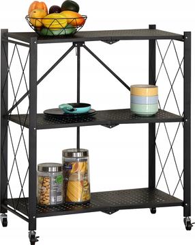 Lentyna su ratukais OTE, juoda, 34 cm x 70 cm x 87 cm