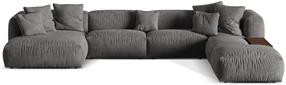 Modulinė sofa Micadoni Martina Vogue 15, pilka, dešininė, 406 x 280 cm x 75 cm