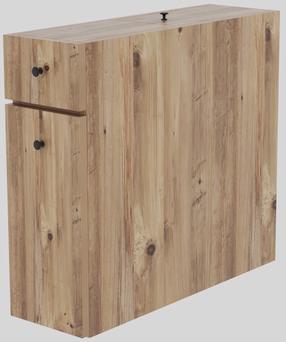 Laisvai pastatoma vonios spinta Kalune Design Calencia, ruda, 60 cm x 19 cm x 55 cm