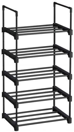 Batų lentyna Leobert, juoda, 30 cm x 45 cm x 89.5 cm