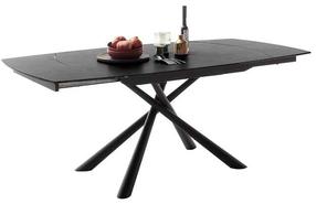 Valgomojo stalas išskleidžiamas MCakcent Nicosia, antracito/juoda, 130 - 190 cm x 100 cm x 76 cm