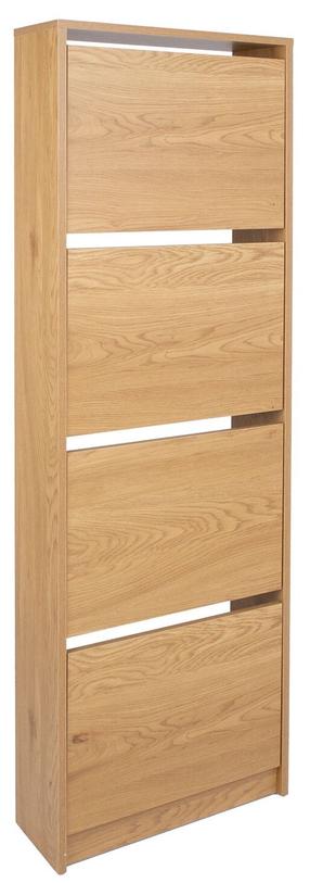 Batų lentyna Home4you Aalborg, ruda, 18 cm x 49 cm x 160 cm