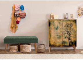 Prieškambario baldų komplektas Kalune Design Multilux 729 - 1070, vidaus, rudas/žalias