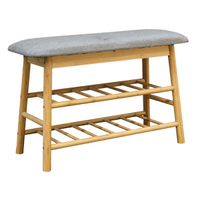 Suoliukas su batų lentyna Kuchinox Zoja, rudas/pilkas, 70 cm x 24 cm x 45 cm