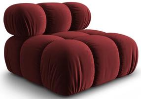Modulinė sofa Micadoni Home Bellis Armless, tamsiai raudona, 94 x 94 cm x 63 cm