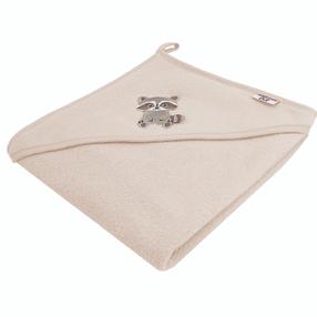  Vaikiškas rankšluostis Bocioland Racoon BL217, kreminė, 80 cm x 80 cm