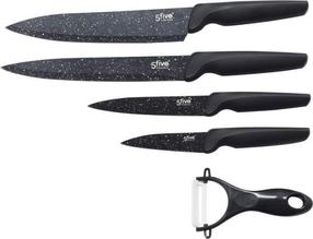 Virtuvinių peilių komplektas, su skustuku Secret de Gourmet, 5 vnt.