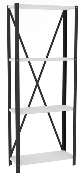 Pastatoma lentyna Kalune Design London 835PUQ3676, balta/juoda, 29 cm x 60 cm x 149.5 cm