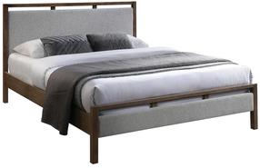 Lova dvigulė Home4you Voksi Harmony Duo Season, 160 x 200 cm, pilka, su čiužiniu, su grotelėmis