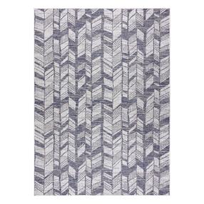 Kilimas vidaus Hakano Vinea Chevron, kreminė/mėlyna, 150 cm x 80 cm