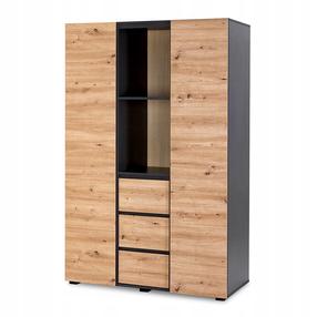 Spinta LittleSky Dalia, antracito/ąžuolo, 120 cm x 50 cm x 183 cm