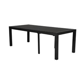 Lauko stalas 4IQ Aronas, juoda, 223 - 343 cm x 100 cm x 76 cm