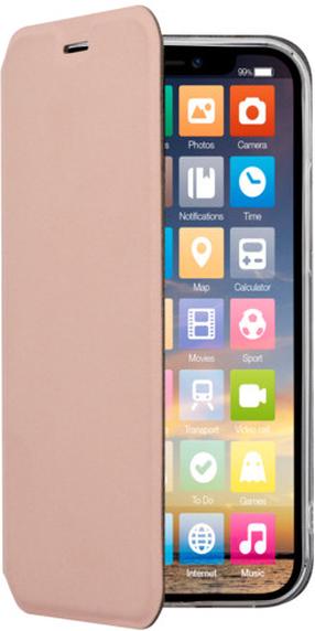 Telefono dėklas Screenor Clever, Apple iPhone 12/Apple iPhone 12 Pro, šviesiai rožinė