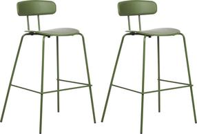 Kėdžių rinkinys Beliani Sibley, matinė, žalia, 52 cm x 53 cm x 95 cm, 2 vnt.