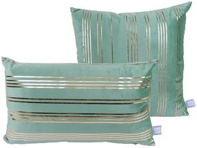 Dekoratyvinė pagalvėlė Kenda Sand Prisma 525, aukso/mint, 50 cm x 30 cm, 2 vnt.