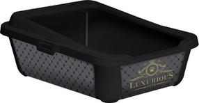 Kačių tualetas su rėmu Yarro International Trendy Luxurious, juoda, uždaras, 51 cm x 39.5 cm x 19 cm