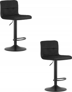 Kėdžių rinkinys Leobert Prot, matinė, juoda, 44 cm x 41 cm x 87.5 - 108 cm, 2 vnt.