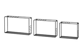 Sieninių lentynų komplektas Dolle Lynn, juoda, 42 cm x 26 cm x 10 cm
