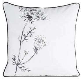 Dekoratyvinės pagalvėlės užvalkalas Agnes, balta/juoda, 60 cm x 60 cm