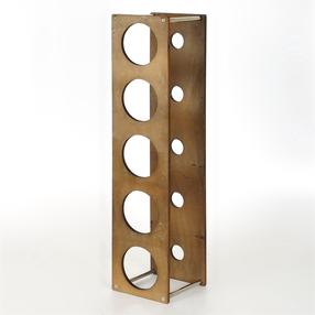 Butelių lentyna Kalune Design Wine Rack MEH217, riešuto, 15 cm x 14 cm x 60 cm