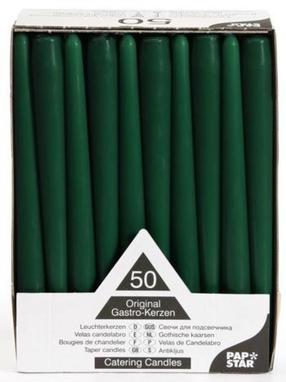 Žvakių rinkinys, kūginė Pap Star Original, 7 h, 50 vnt., Žalia
