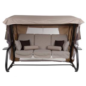 Lauko sūpynės Patio Venezia Lux, rudos/pilkos, 221 cm x 143 cm x 173 cm