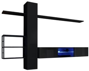 Svetainės baldų komplektas ASM Switch M5, vidaus, juodas