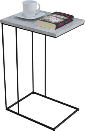 Kavos staliukas ADRK Dru, juodas/pilkas, 40 cm x 30 cm x 62 cm