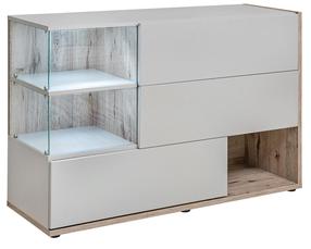 Spintelė ASM Silk Silk, ąžuolo/pilka, 120 cm x 40 cm x 77 cm