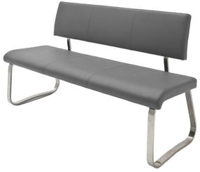 Minkštasuolis MC Akcent Arco, pilkas/chromo, 155 cm x 59 cm x 86 cm