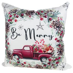 Kalėdinis dekoratyvinės pagalvėlės užvalkalas, (spalva/dizainas parenkami atsitiktine tvarka), 45 cm x 45 cm, 4 vnt.