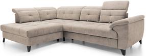 Kampinė sofa Inferne Relax 20, smėlio, kairinė, 297 x 210 cm x 107 cm