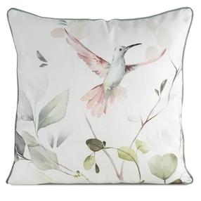 Dekoratyvinės pagalvėlės užvalkalas Inez, balta/žalia/rožinė, 60 cm x 60 cm