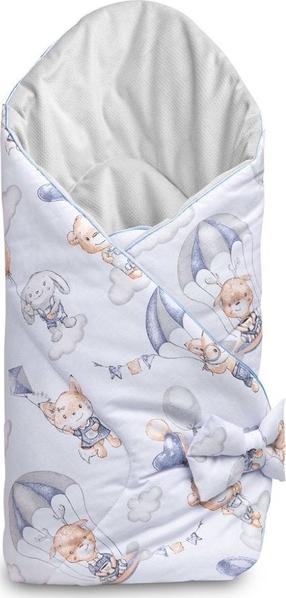 Kūdikio antklodė-vokelis Sensillo Flight In The Clouds, 75 x 75 cm, pilka/žydra