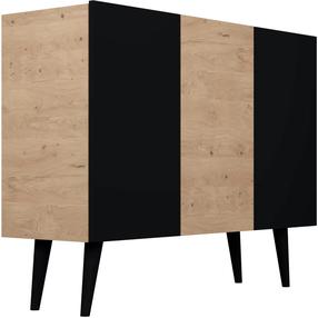 Komoda Kocot Kids Toronto, ruda/juoda, 39.9 cm x 120 cm x 95.5 cm