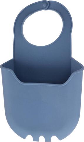 Kriauklės organizatorius - dėklas Vessia, 10 cm x 4 cm x 20 cm, silikonas, mėlyna