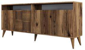 Komoda Kalune Design Milan 845HCT5318, riešuto, 35 cm x 180 cm x 78.6 cm