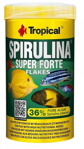 Maistas žuvims Tropical Spirulina Super Forte Flakes, 0.05 kg