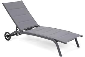 Gultas Ibiza 476943, pilkas, 192 cm x 67 cm x 30 cm