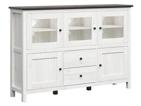 Komoda Hesen, balta, 44 cm x 186 cm x 126 cm