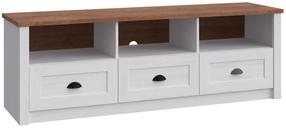 Televizoriaus spintelė Gala Meble Prowansja, rudas/baltas, 43 cm x 158 cm x 49 cm