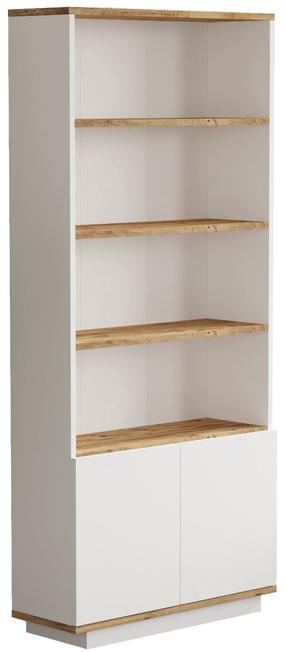 Pastatoma lentyna Kalune Design FR16-AW, ruda/balta, 26.8 cm x 77.5 cm x 168.3 cm