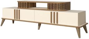 TV staliukas Kalune Design Eylul, kreminė, 168 cm x 51 cm x 39 cm