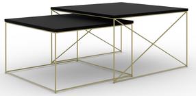Kavos staliukų komplektas ADRK Licco 2in1, aukso/juodas, 65 - 75 cm, 2 vnt.