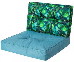 Lauko baldų pagalvių rinkinys Hobbygarden Kaja R2 KAJNNL13, žalia/žydra, 39 x 59 cm