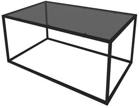 Kavos staliukas Kalune Design Lizbon, juodas, 90 cm x 50 cm x 40 cm