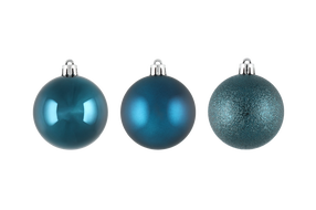 Eglutės žaisliukų rinkinys Winteria, mėlynas, 6 cm, 6 cm, polistirenas, 12 vnt.