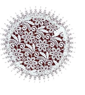 Servetėlė apvali GB02-1, balta, 40 x 40 cm