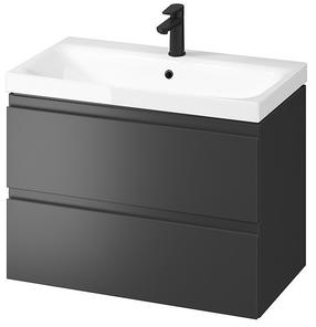 Vonios spintelė su praustuvu Cersanit Moduo, antracito, 44.7 cm x 79.5 cm x 62 cm