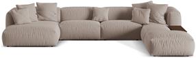 Modulinė sofa Micadoni Martina Boston, tamsaus smėlio spalva, dešininė, 406 x 280 cm x 75 cm